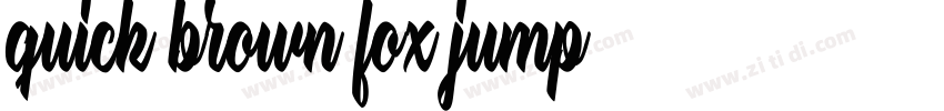 quick brown fox jump字体转换